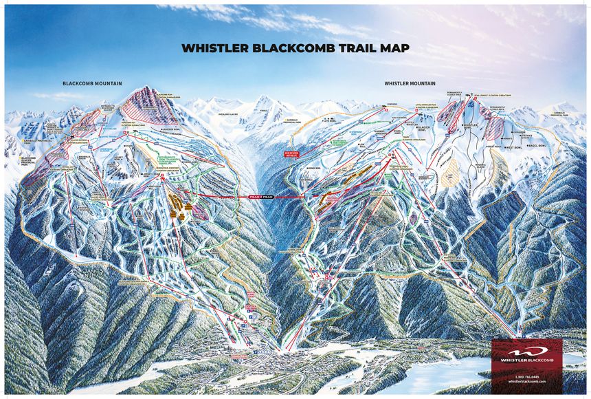 Trail Map Whistler Blackcomb Mountains