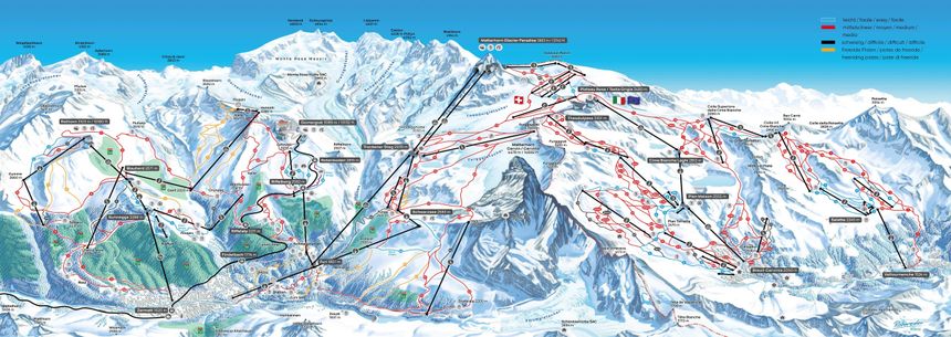 Trail Map Zermatt