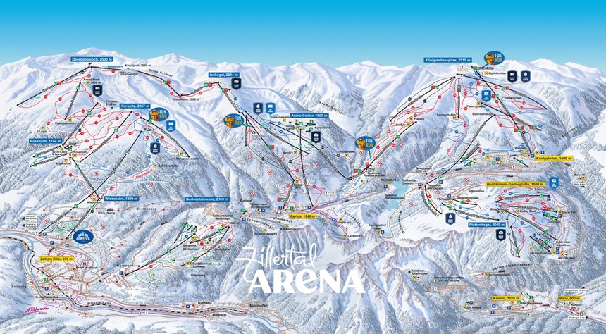 Trail Map Zillertal Arena