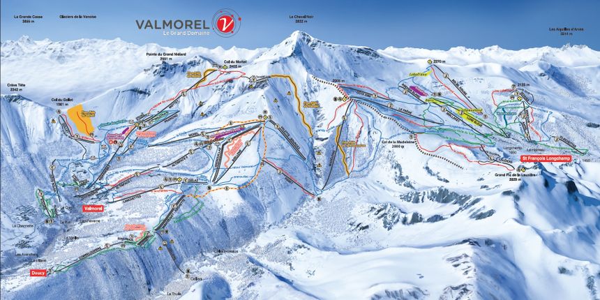 Pistenplan Valmorel (Le Grand Domaine)