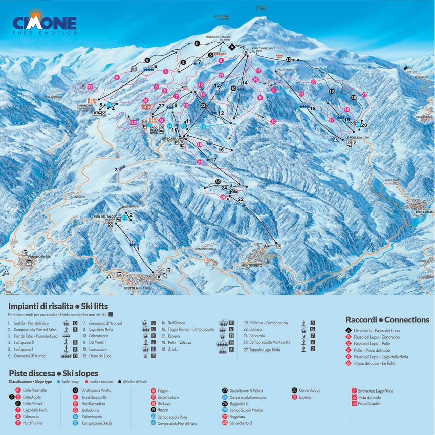 Pistenplan Cimone