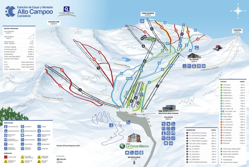 Pistenplan Alto Campoo