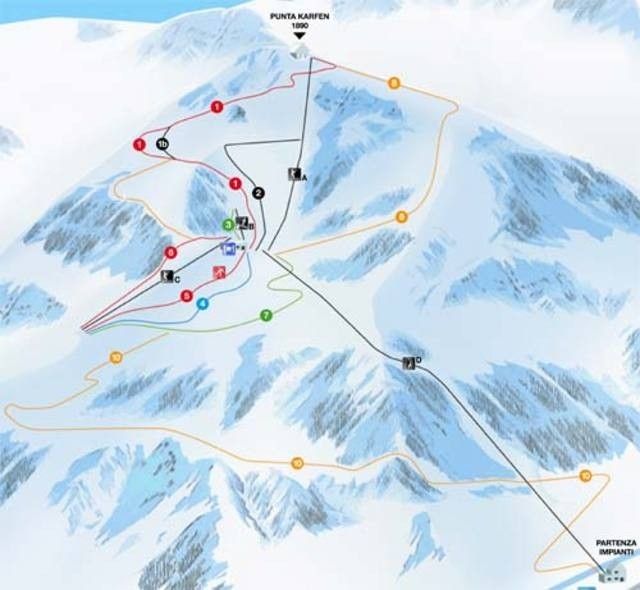 Pistenplan Ala di Stura