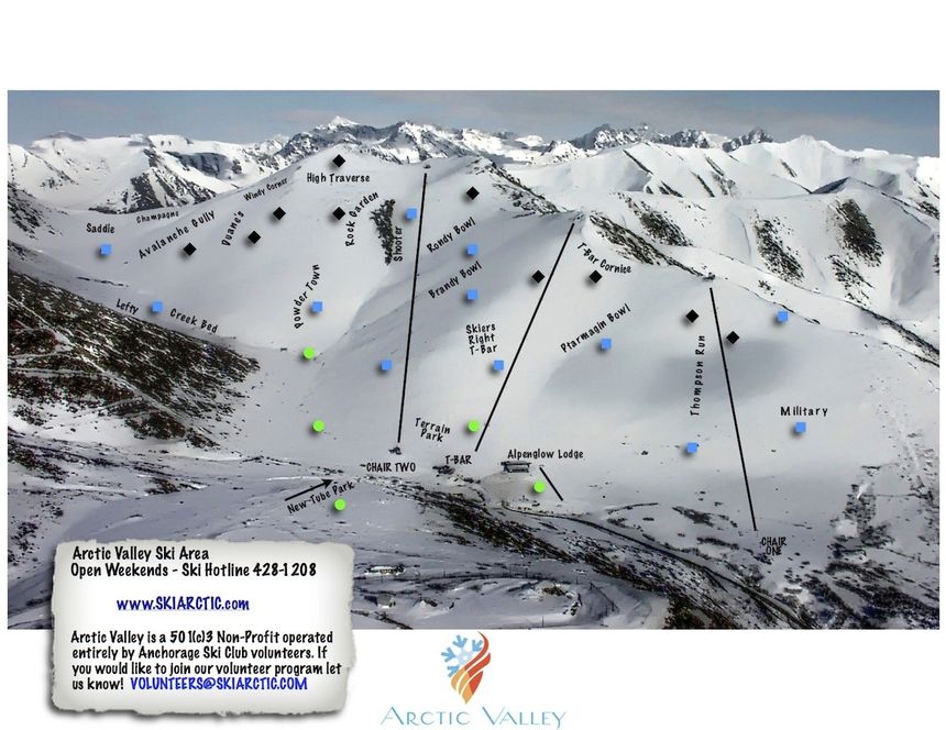 Pistenplan Arctic Valley Ski Area