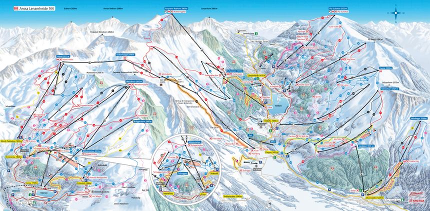 Pistenplan Arosa Lenzerheide