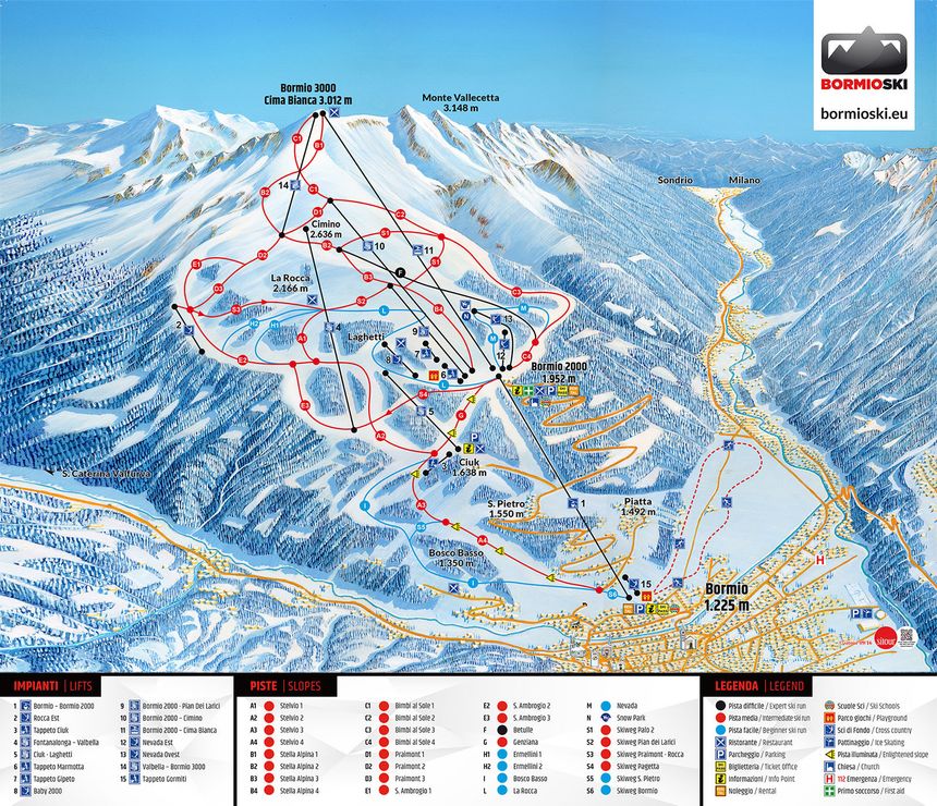 Pistenplan Bormio