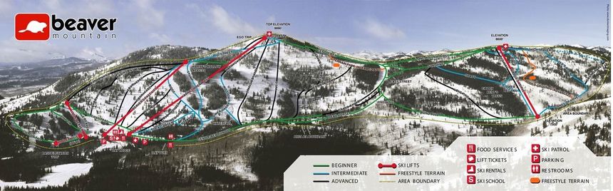 Pistenplan Beaver Mountain Ski Area