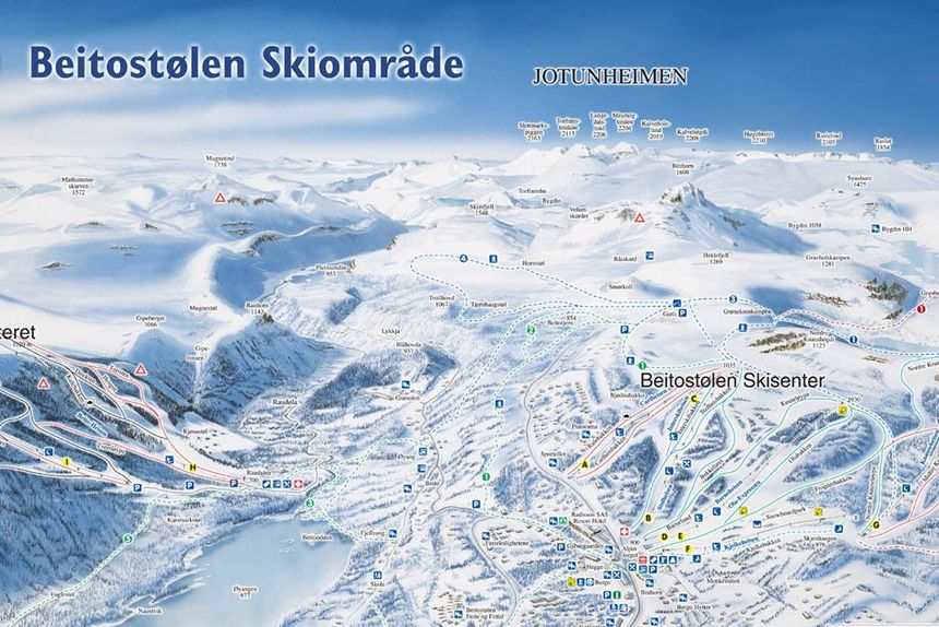 Pistenplan Beitostolen