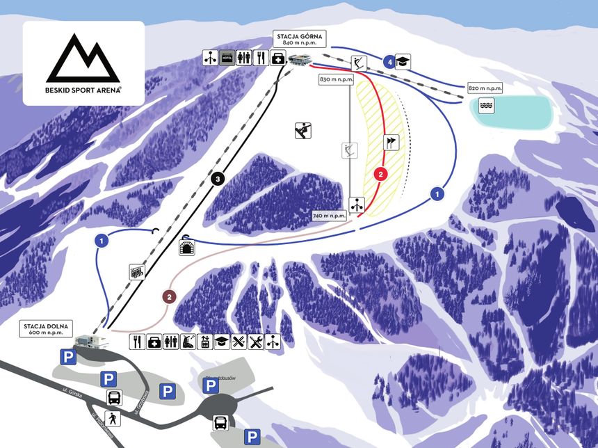 Pistenplan Beskid Sport Arena