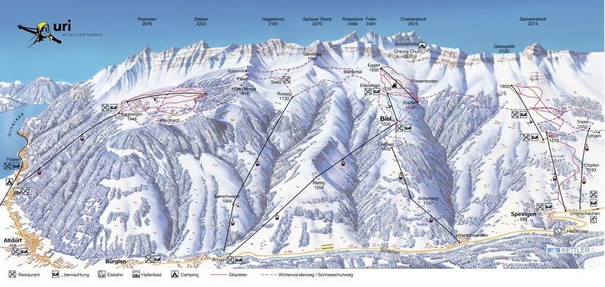 Pistenplan Biel-Kinzig – Bürglen