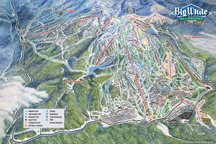 Pistenplan Big White Ski Resort