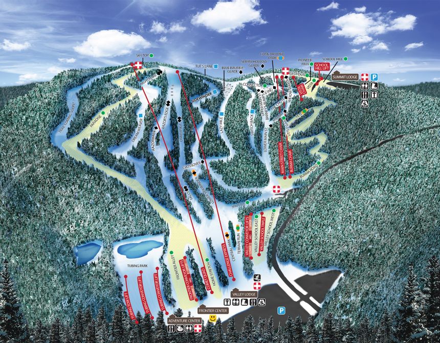 Pistenplan Blue Mountain Ski Area