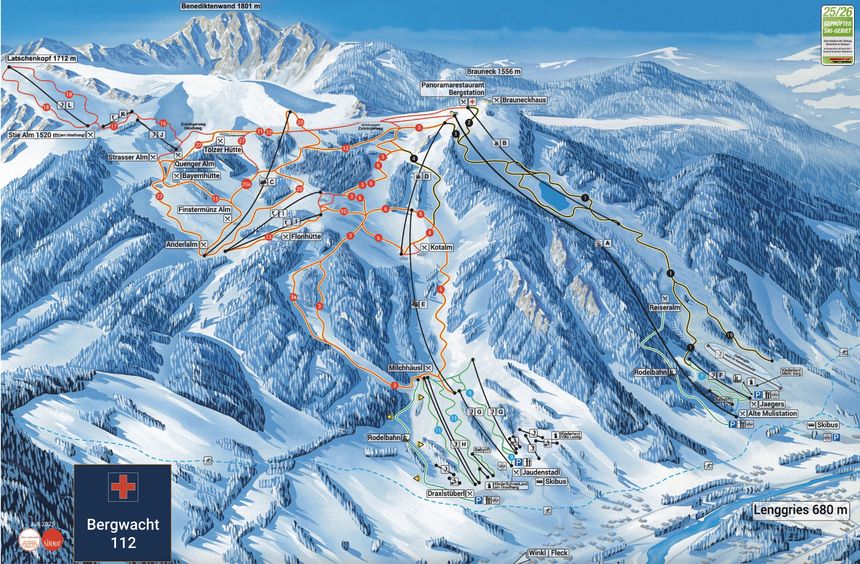 Pistenplan Brauneck - Lenggries