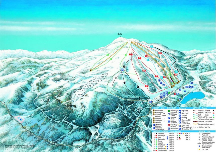 Pistenplan Gautefall