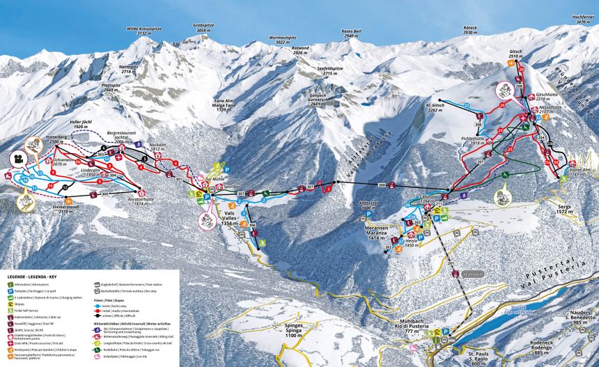 Pistenplan Gitschberg Jochtal