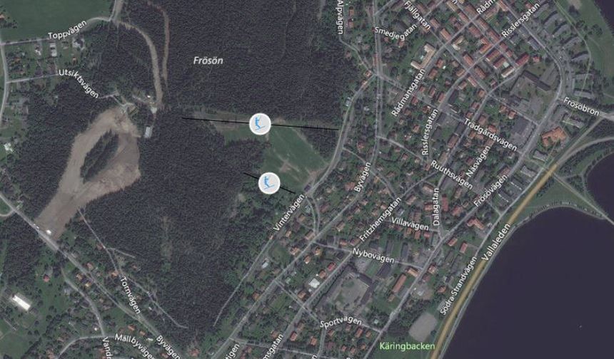 Pistenplan Gustavsbergsbacken Östersund