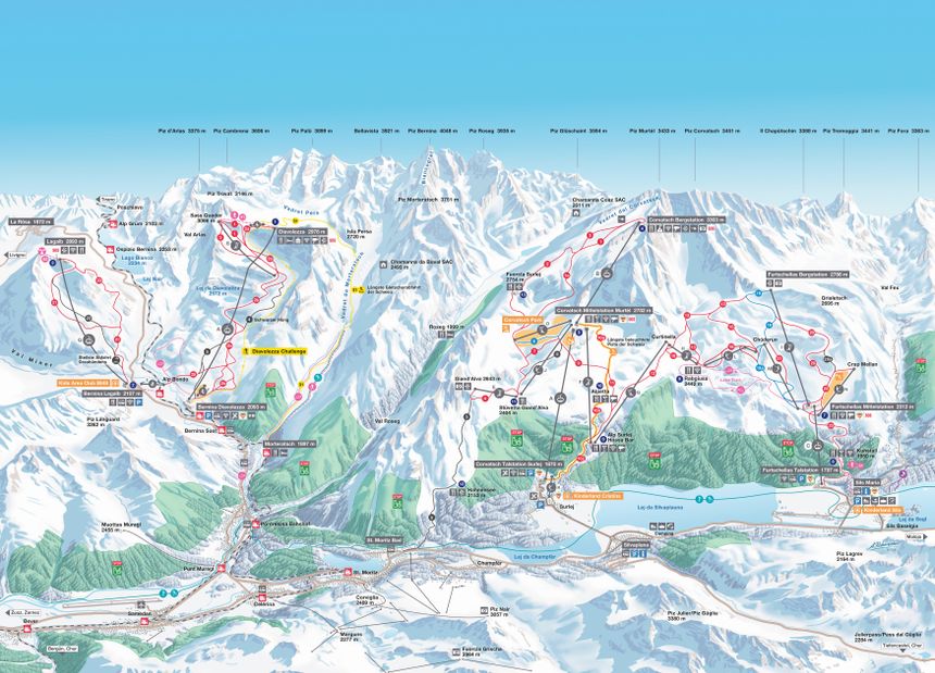 Pistenplan Diavolezza Lagalb