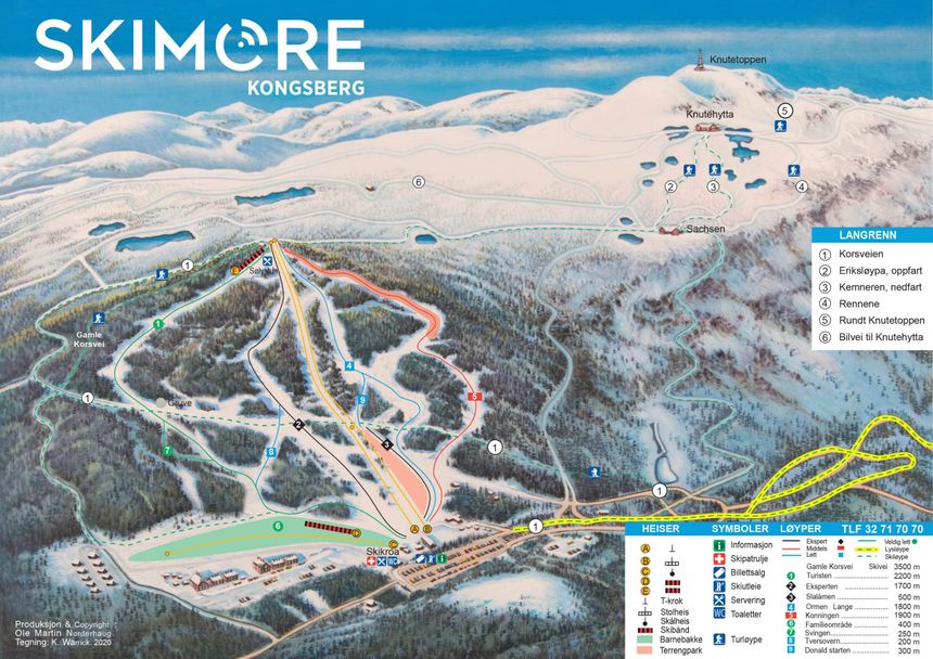 Pistenplan Kongsberg