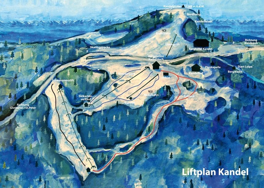 Pistenplan Kandellifte