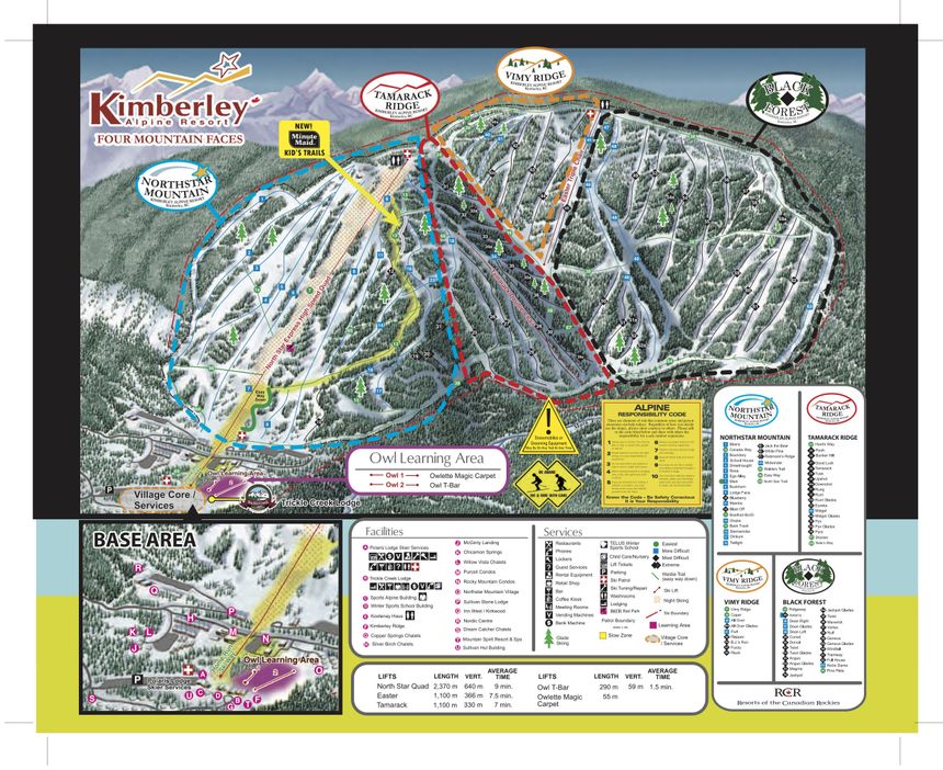 Pistenplan Kimberley Alpine Resort