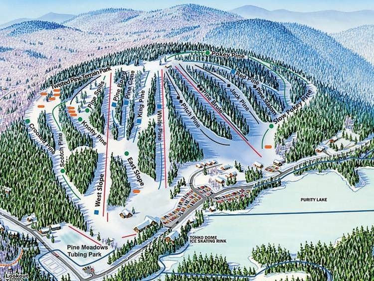 Pistenplan King Pine Ski Area