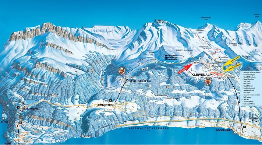 Pistenplan Klewenalp Stockhütte