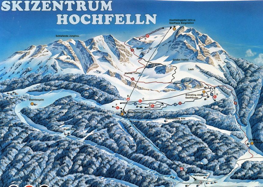 Pistenplan Hochfelln