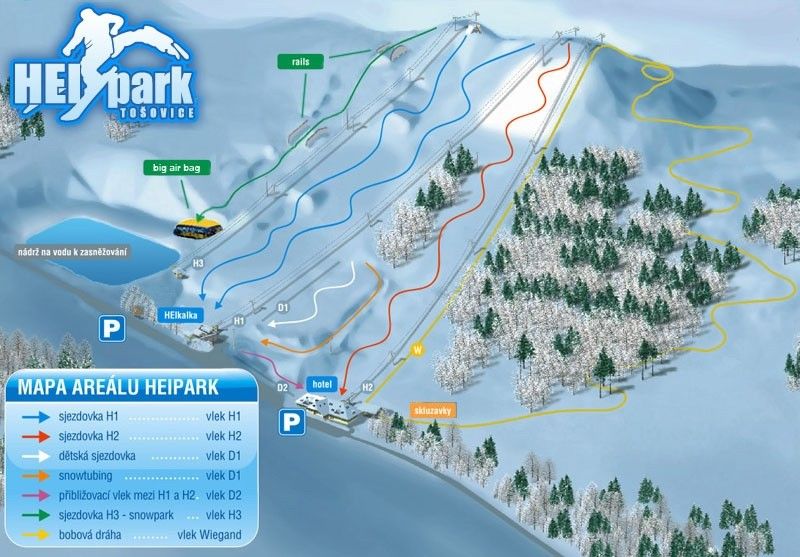 Pistenplan HEI park Tosovice