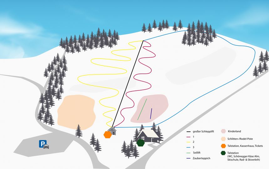 Pistenplan Felderhalde - Isny