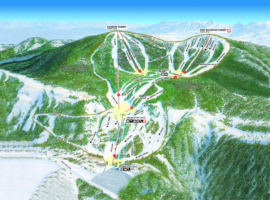 Pistenplan June Mountain