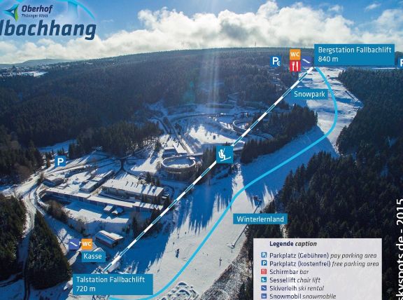 Pistenplan Oberhof am Rennsteig - Fallbachhang