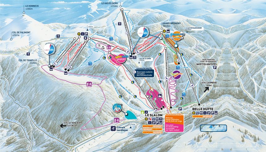 Pistenplan La Bresse Hohneck