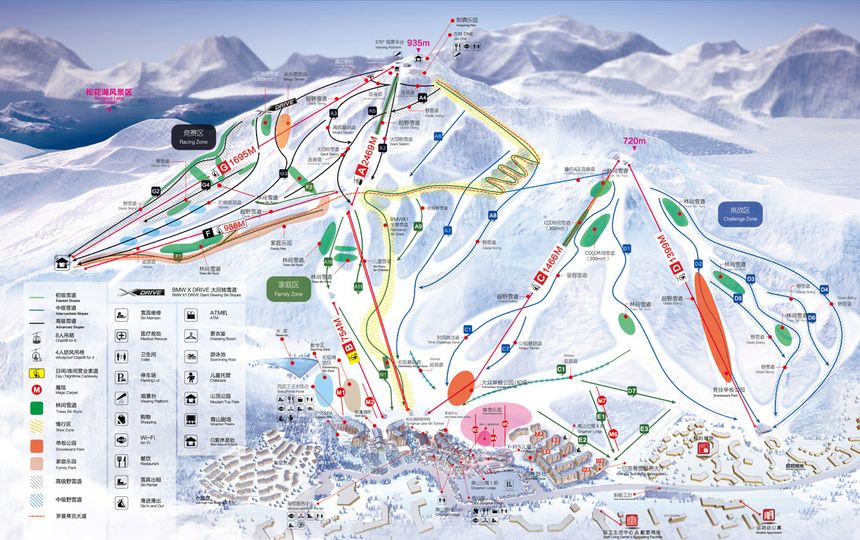 Pistenplan Lake Songhua Resort