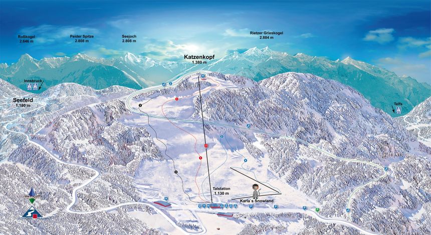 Pistenplan Katzenkopf Leutasch