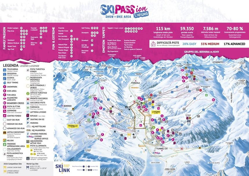 Pistenplan Livigno