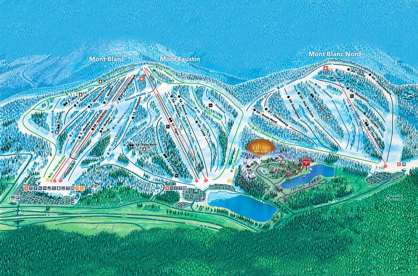 Pistenplan Mont Blanc Quebec