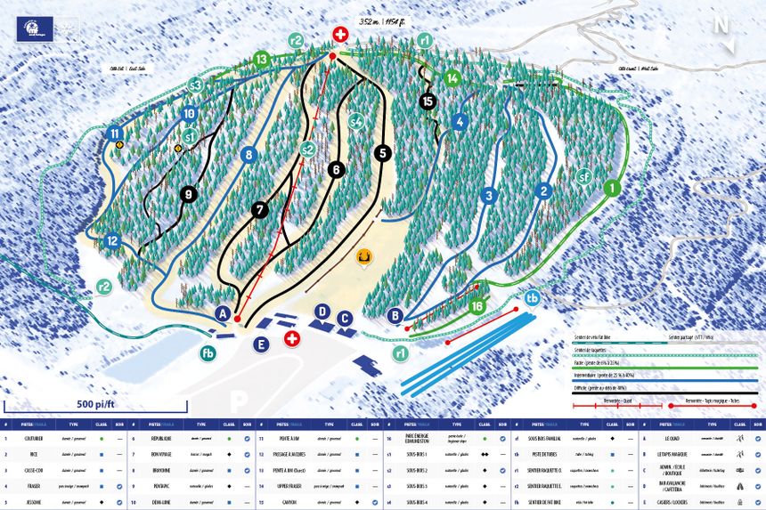 Pistenplan Mont Farlagne
