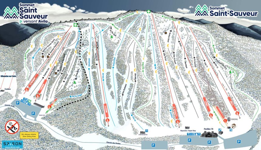 Pistenplan Sommet Saint Sauveur