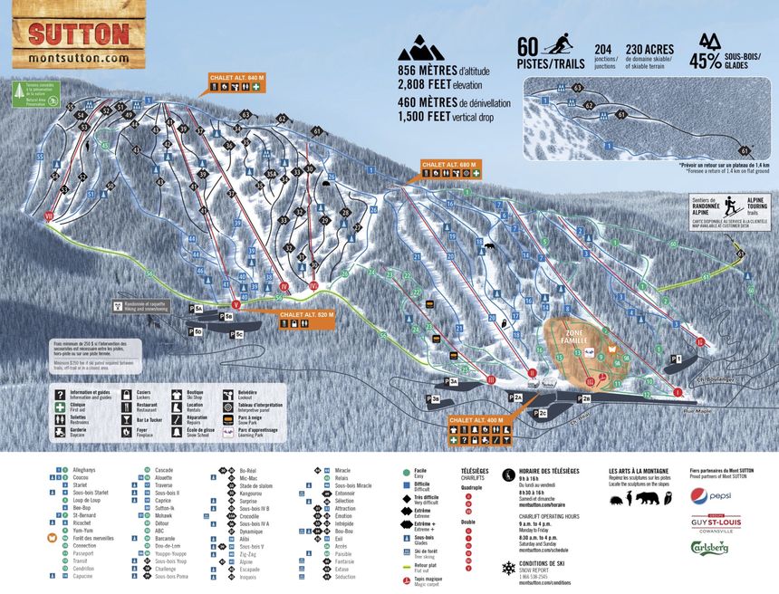 Pistenplan Mont Sutton