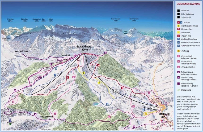 Pistenplan Marbachegg