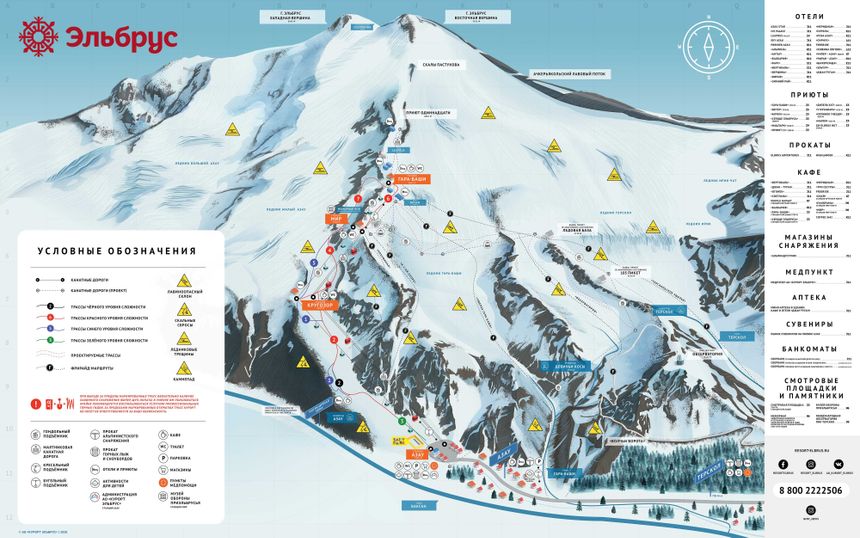 Pistenplan Mt Elbrus