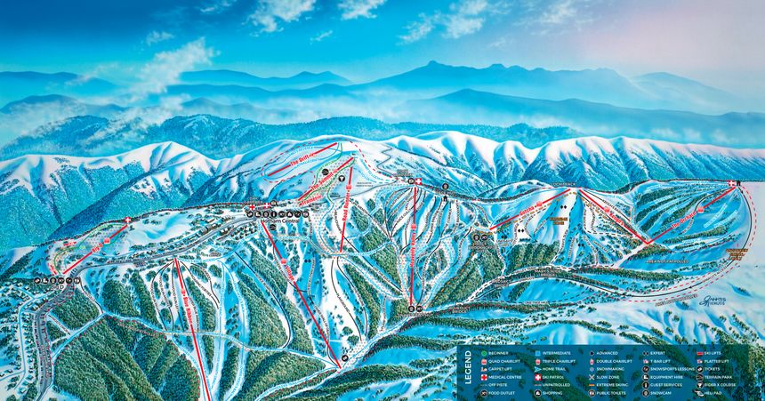 Pistenplan Hotham Alpine Resort