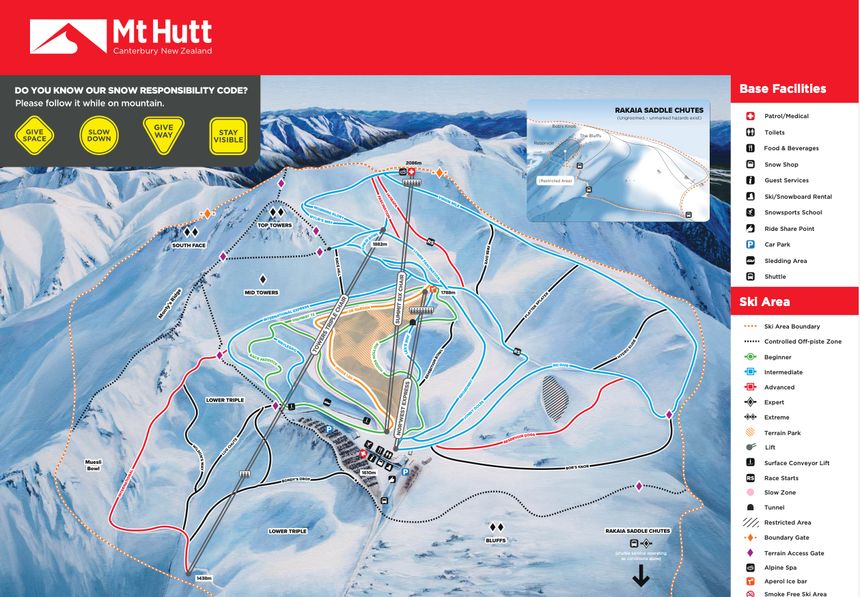 Pistenplan Mt Hutt