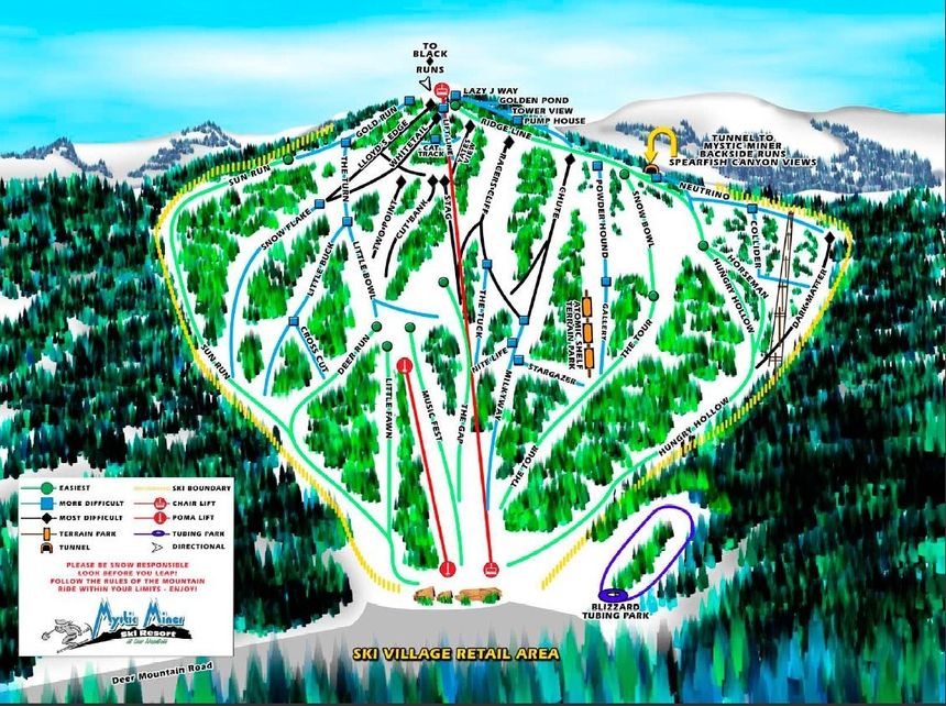 Pistenplan Mystic Miner at Deer Mountain