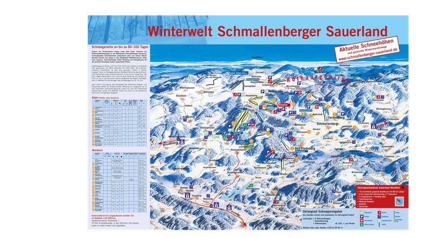 Pistenplan Nordenau Schmallenberg