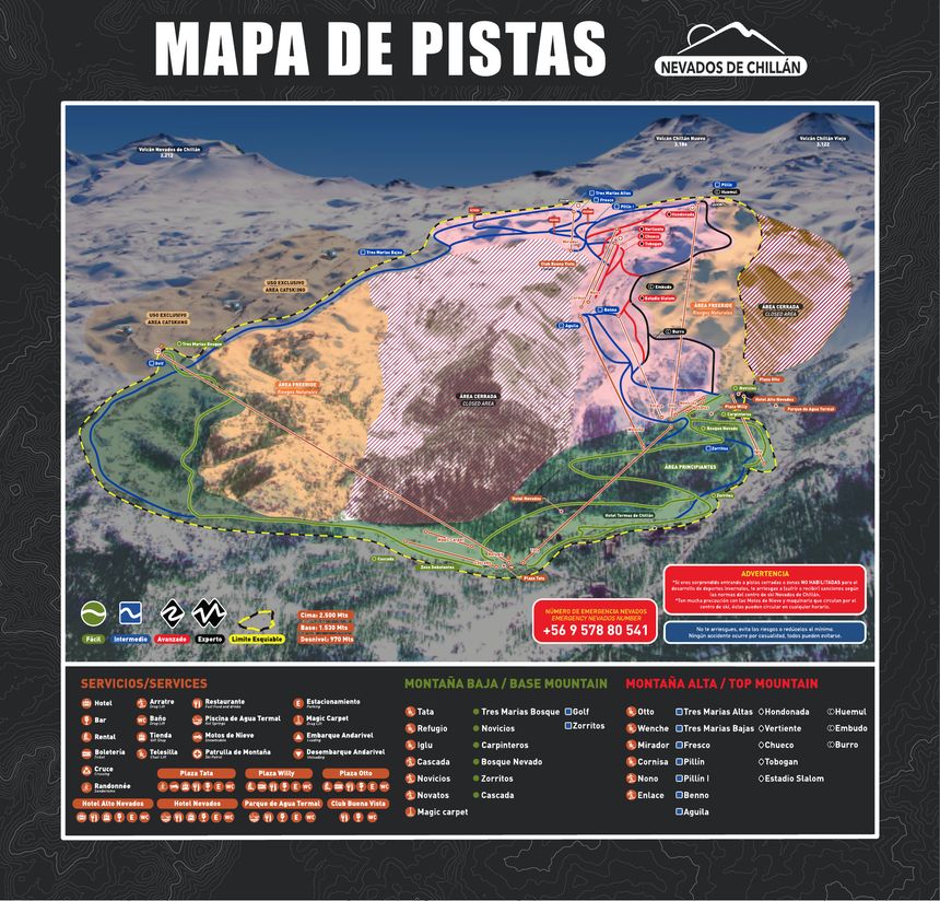 Pistenplan Nevados de Chillàn