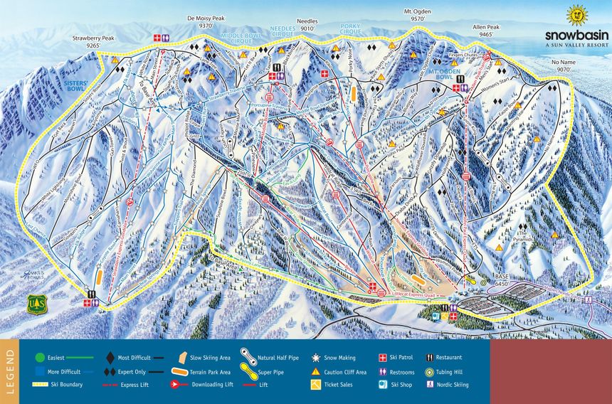 Pistenplan Snowbasin