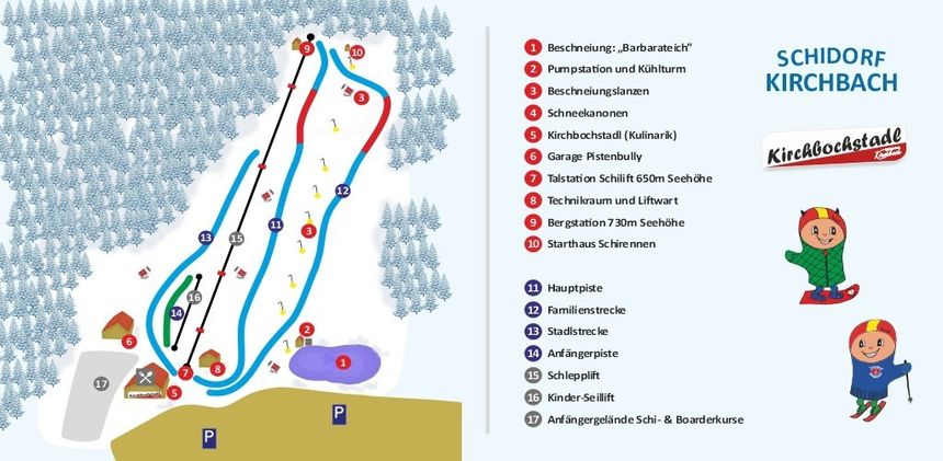 Pistenplan Schidorf Kirchbach