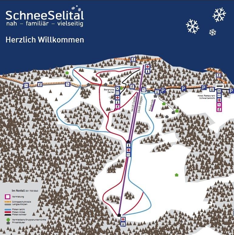 Pistenplan Gantrisch SchneeSelital