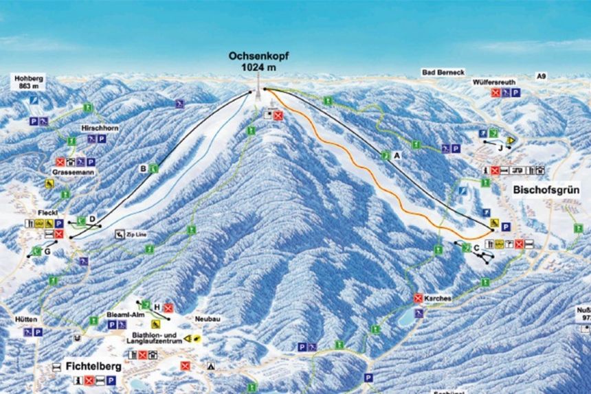 Pistenplan Ochsenkopf
